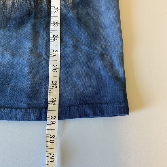 The Mountain Warrior Wolf Blue Tie Dye Tee Shirt Size L S/Sleeve by Paul Jeremy - Picture 7 of 7